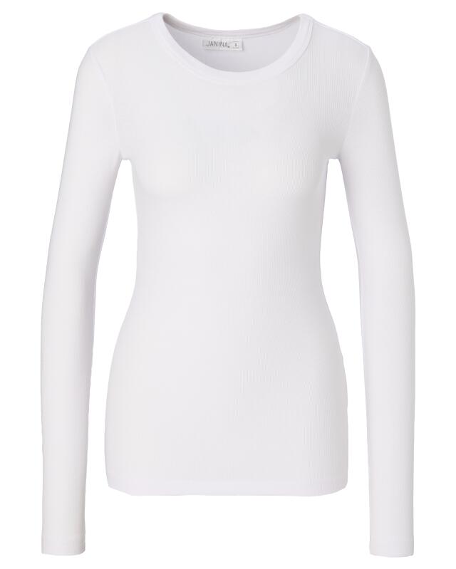 T-shirt à manches longues basique femme, blanc (KiK Basic Langarmshirt (weiß)) — KiK, produit allemand authentique au Maroc