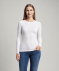T-shirt met lange mouwen basic wit