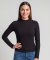 Langarmshirt mit Zierknöpfen schwarz