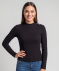 Langarmshirt mit Zierknöpfen schwarz