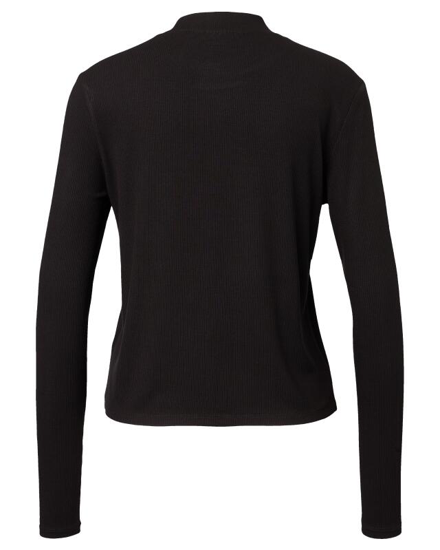 Long-sleeve top with decorative buttons for women, black (KiK Langarmshirt mit Zierknöpfen (schwarz)) — KiK, authentic German product in Morocco