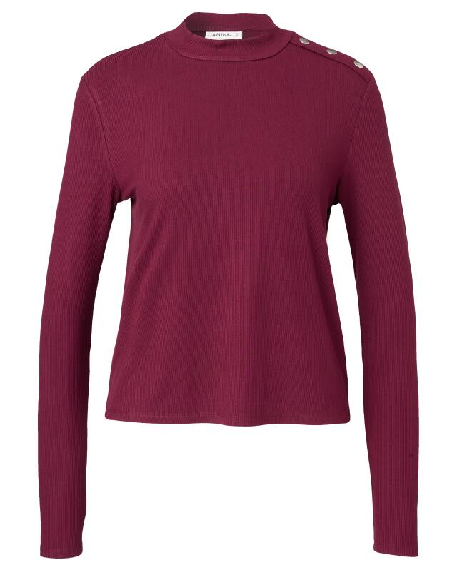 T-shirt manches longues à boutons décoratifs femme, violet (KiK Langarmshirt mit Zierknöpfen (lila)) — KiK, produit allemand authentique au Maroc