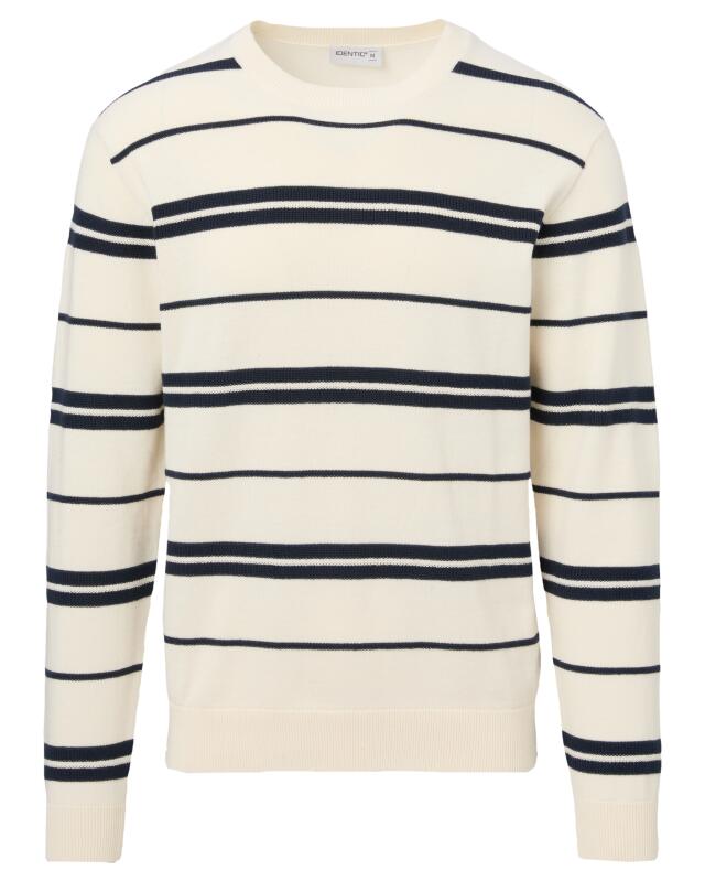 Fine-knit striped jumper for men, off-white (KiK Feinstrickpullover mit Streifen (offwhite)) — KiK, authentic German product in Morocco
