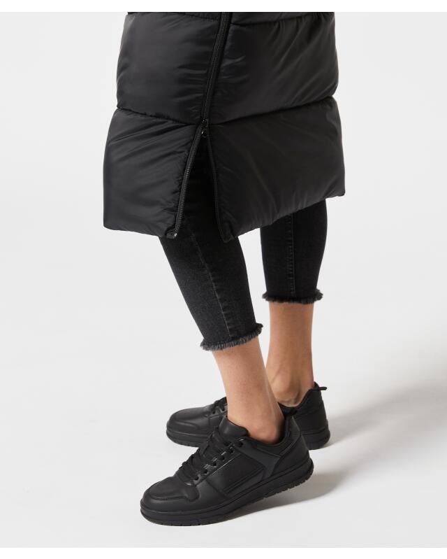 Long quilted gilet for women, black (KiK Gesteppte Longweste (schwarz)) — KiK, authentic German product in Morocco