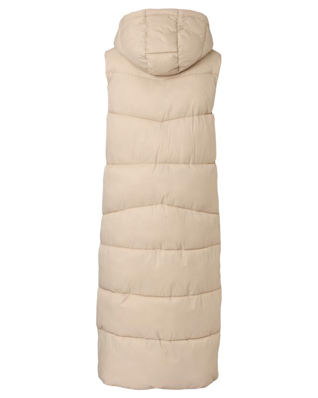 Gilet long sans manches matelassé femme, écru (KiK Gesteppte Longweste (naturfarben)) — KiK, produit allemand authentique au Maroc