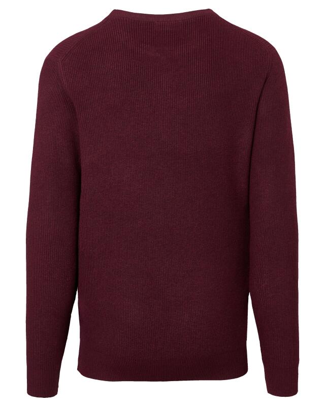 Pull en maille texturée homme, bordeaux (KiK Strickpullover mit Struktur (bordeaux)) — KiK, produit allemand authentique au Maroc