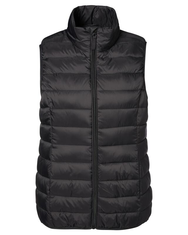 Gilet sans manches matelassé à col montant femme, noir (KiK Steppweste mit Stehkragen (schwarz)) — KiK, produit allemand authentique au Maroc
