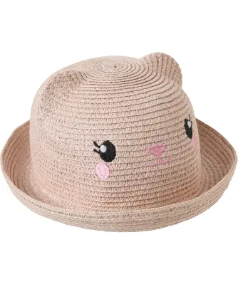 Strohhut mit Tiergesicht
