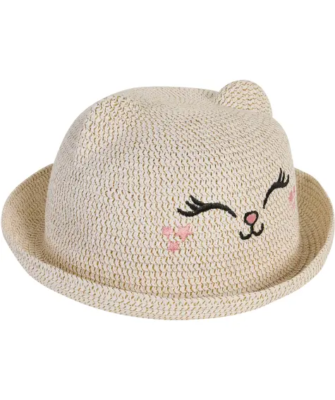 Strohhut mit Tiergesicht