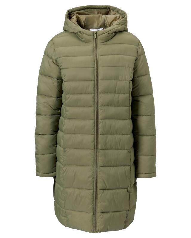 Manteau matelassé à poches femme, kaki (KiK Steppmantel mit Taschen (Khaki)) — KiK, produit allemand authentique au Maroc