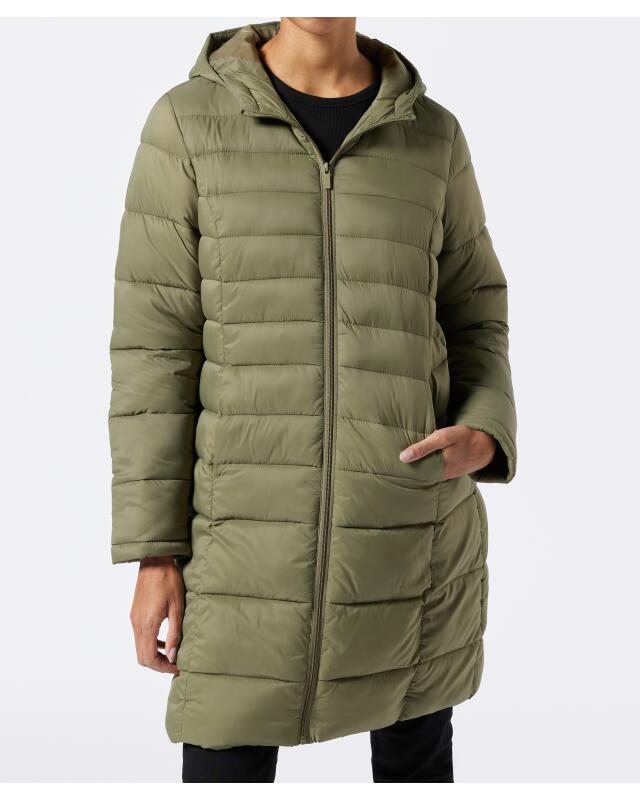 Manteau matelassé à poches femme, kaki (KiK Steppmantel mit Taschen (Khaki)) — KiK, produit allemand authentique au Maroc