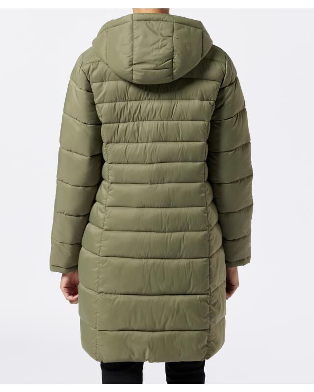 Manteau matelassé à poches femme, kaki (KiK Steppmantel mit Taschen (Khaki)) — KiK, produit allemand authentique au Maroc