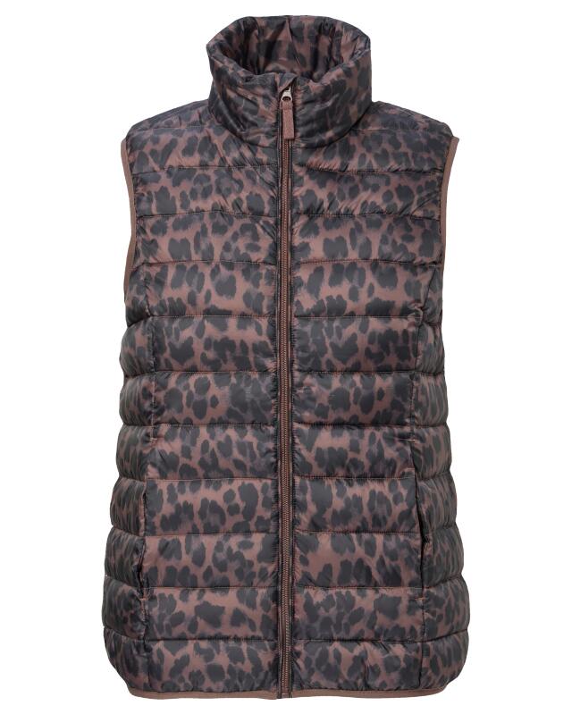 Gilet sans manches matelassé léopard femme, imprimé léopard (KiK Steppweste Leo (Leopardendruck)) — KiK, منتج ألماني أصلي في المغرب