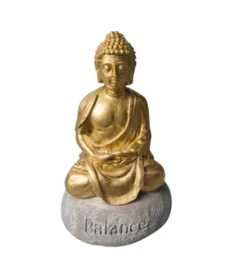 Goldfarbener Deko-Buddha