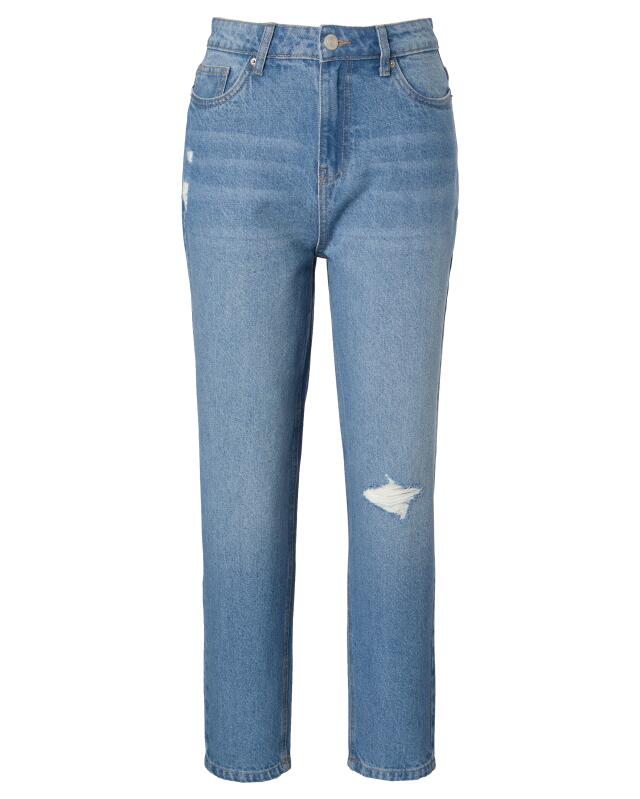Jean mom tendance femme, bleu jean (KiK Modische Mom-Jeans (jeansblau)) — KiK, produit allemand authentique au Maroc
