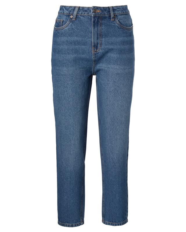 Jean mom tendance femme, jean foncé (KiK Modische Mom-Jeans (jeansblau dunkel)) — KiK, produit allemand authentique au Maroc