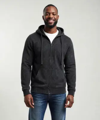 Sweatjacke mit Waschungseffekten