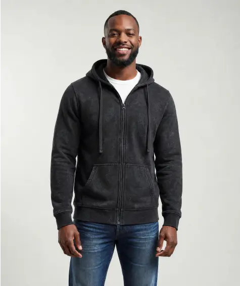 Sweatvest met waseffecten