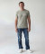 T-Shirt mit Front- und Backprint hellkhaki