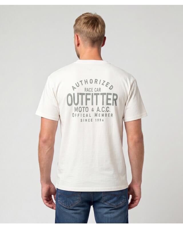 T-shirt à imprimé devant et dos homme, blanc cassé (KiK T-Shirt mit Front- und Rückenprint (offwhite)) — KiK, produit allemand authentique au Maroc