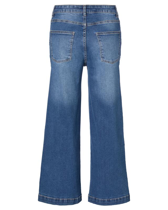 7/8-length denim culottes for women, dark denim (KiK Jeans-Culotte in 7/8-Länge (jeansblau dunkel)) — KiK, authentic German product in Morocco