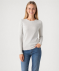 Gerippte Langarmshirts Beige