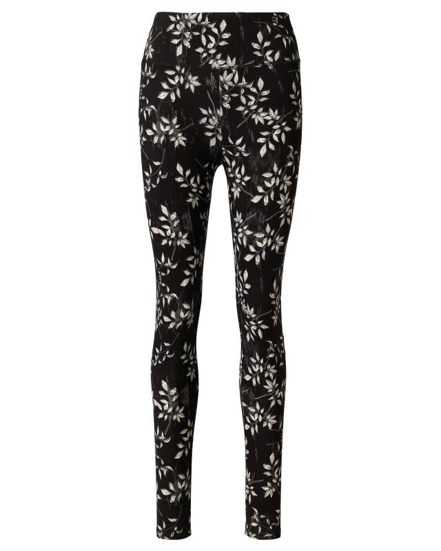 Leggings with foliage print for women, grey printed (KiK Leggings Blätterranken (grau bedruckt)) — KiK, authentic German product in Morocco