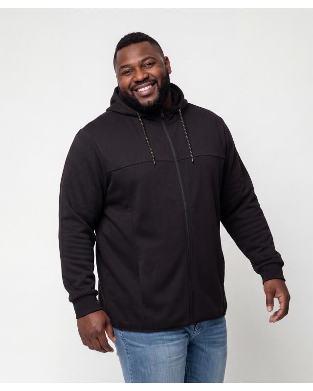 سترة سويت بسحاب للرجال، أسود (KiK Sweatjacke mit Reißverschluss (schwarz)) — KiK, منتج ألماني أصلي في المغرب