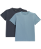 T-Shirts Rundhals dunkelblau/blau