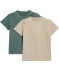 T-Shirts Rundhals dunkelgrün