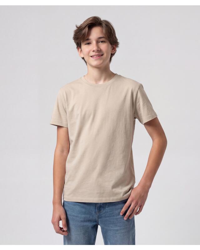 T-shirts col rond garçon, vert foncé (KiK T-Shirts Rundhals (dunkelgrün)) — KiK, produit allemand authentique au Maroc