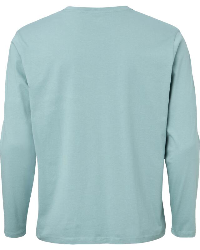 تيشيرت بأكمام طويلة سادة للرجال، أزرق بترولي (KiK Langarmshirt in Unifarbe (petrol)) — KiK, منتج ألماني أصلي في المغرب