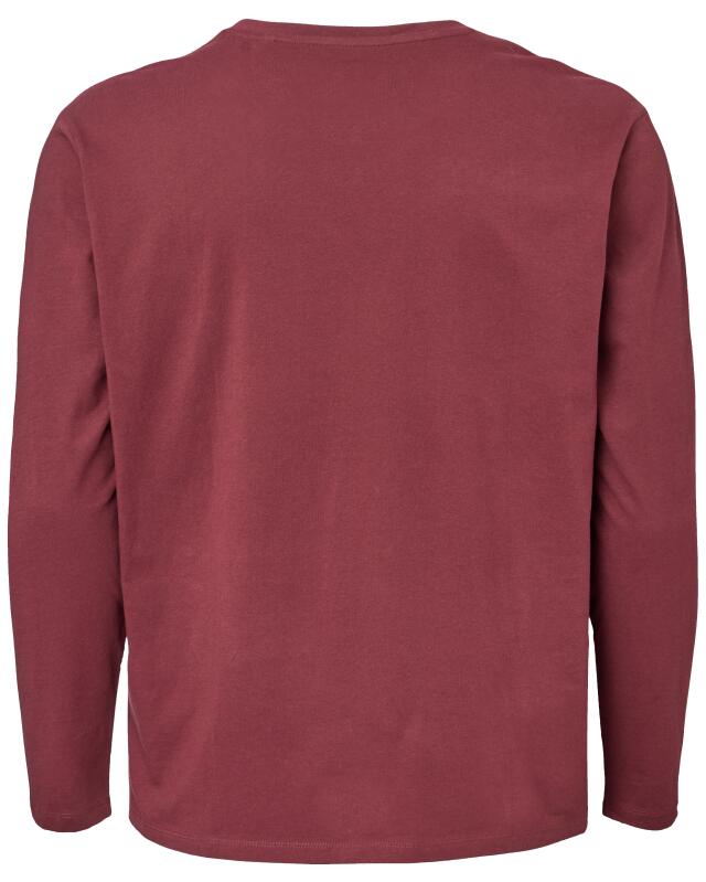 تيشيرت بأكمام طويلة سادة للرجال، عنابي (KiK Langarmshirt in Unifarbe (bordeaux)) — KiK, منتج ألماني أصلي في المغرب