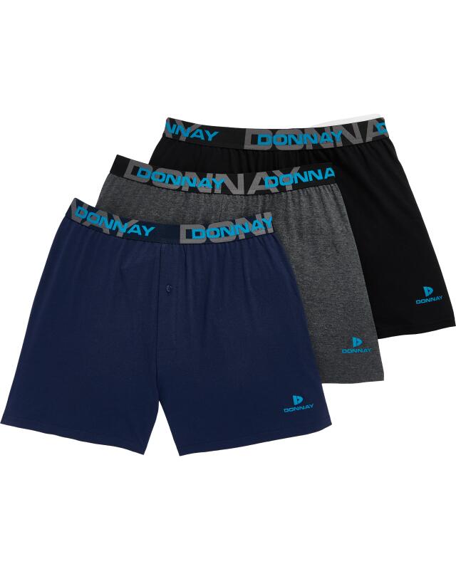 بوكسر ريترو بفتحة أمامية للرجال، رمادي غامق مبرقش (KiK Retro Boxershorts mit Eingriff (dunkelgrau melange)) — KiK, منتج ألماني أصلي في المغرب