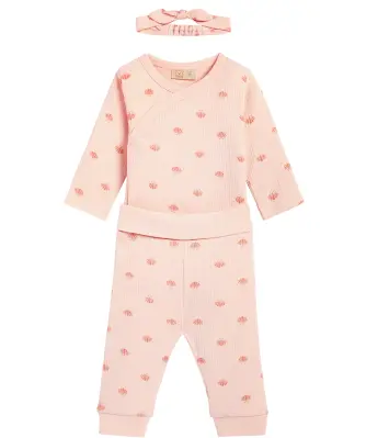 Newborn Stirnband + Wickelbody + Pull-on-Hose