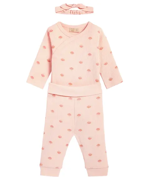 Newborn Stirnband + Wickelbody + Pull-on-Hose