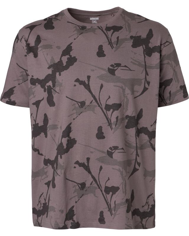 تيشيرتات بطبعة شاملة للرجال، رمادي بنقوش (KiK T-Shirts mit Allover-Print (grau gemustert)) — KiK, منتج ألماني أصلي في المغرب