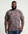 T-Shirts mit Allover-Print grau gemustert