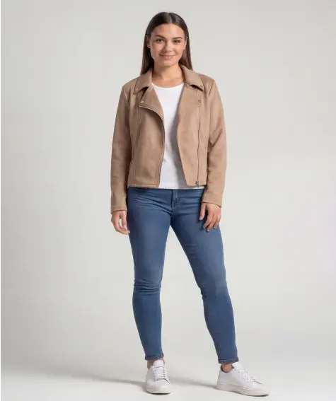 Jacke in Wildlederoptik