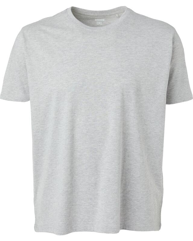 T-shirt simple homme, gris chiné (KiK Schlichtes T-Shirt (grau melange)) — KiK, produit allemand authentique au Maroc