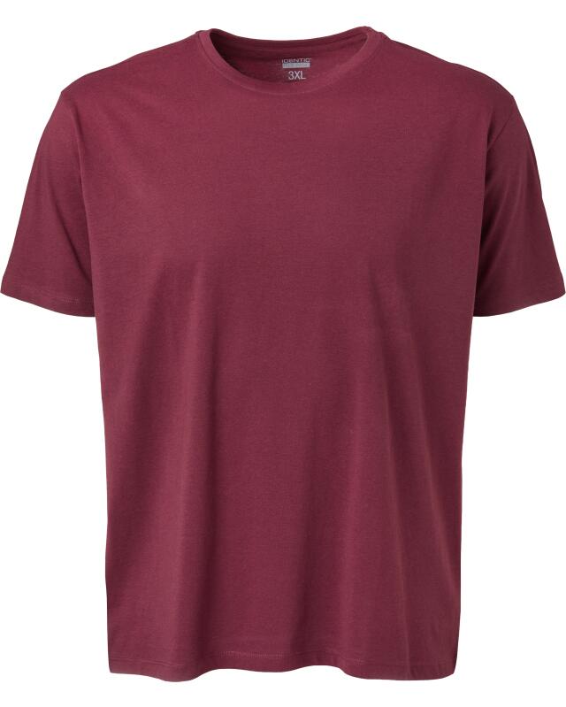 T-shirt simple homme, bordeaux (KiK Schlichtes T-Shirt (bordeaux)) — KiK, produit allemand authentique au Maroc