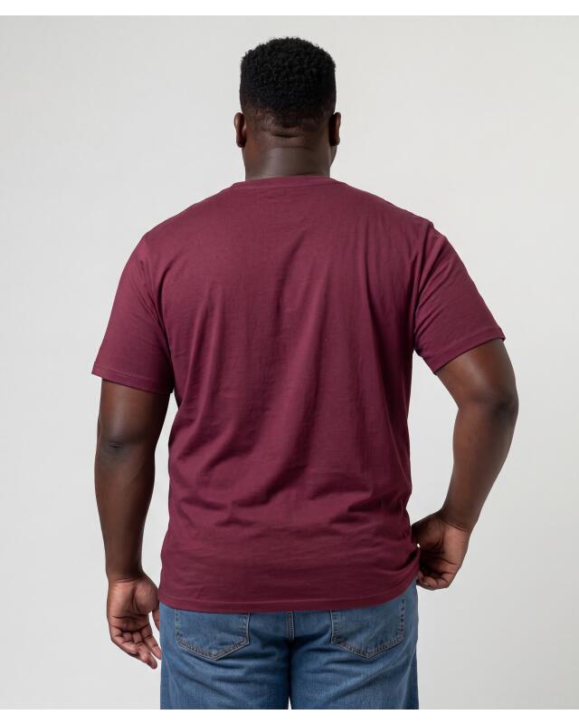 T-shirt simple homme, bordeaux (KiK Schlichtes T-Shirt (bordeaux)) — KiK, produit allemand authentique au Maroc