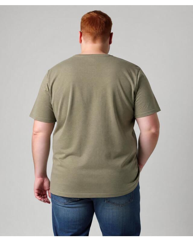 تيشيرت سادة للرجال، كاكي (KiK Schlichtes T-Shirt (Khaki)) — KiK, منتج ألماني أصلي في المغرب