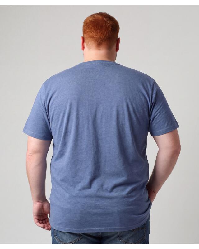 T-shirt simple homme, bleu jean (KiK Schlichtes T-Shirt (jeansblau)) — KiK, produit allemand authentique au Maroc