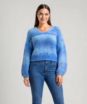 Strickpullover mit Wollanteil