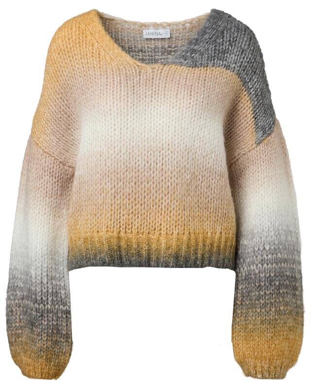 كنزة تريكو بنسبة صوف للنساء، أصفر/بيج (KiK Strickpullover mit Wollanteil (gelb/beige)) — KiK, منتج ألماني أصلي في المغرب