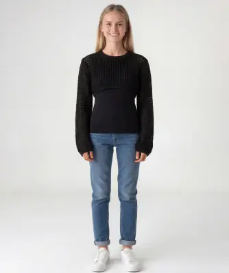 Kurzer Strickpullover