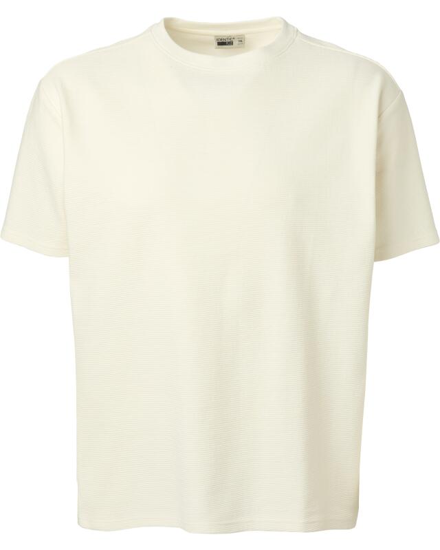 T-shirt texturé homme, blanc cassé (KiK Strukturiertes T-Shirt (offwhite)) — KiK, produit allemand authentique au Maroc