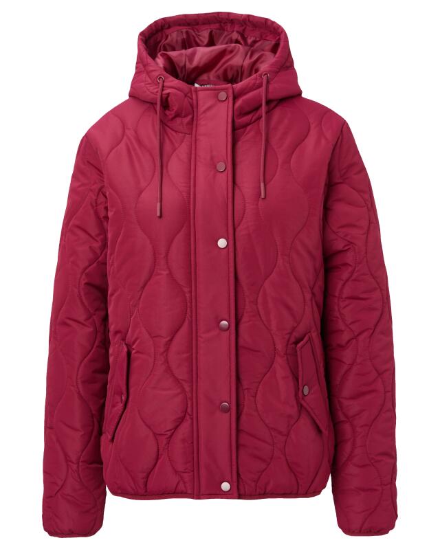 Puffer jacket with adjustable hood for women, berry (KiK Steppjacke mit verstellbarer Kapuze (beere)) — KiK, authentic German product in Morocco