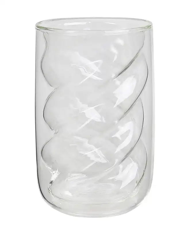 Kaffeeglas mit gedrehter Optik